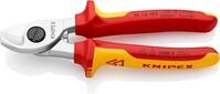 KNIPEX Kabelschere auf SB-Karte verchromt isoliert, 95 16 165 SB