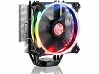 Raijintek Leto - Schwarz CPU Kühler RGB mit Vier Heatpipes und 120mm Lüfter RGB -