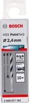 Bosch Professional 10 St&uuml;ck HSS Spiralbohrer PointTeQ (f&uuml;r Metall, 2,4 x 30 x 57