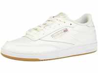Reebok Damen Club C 85 Sneaker, White/Light Grey/Gum, 37.5 EU
