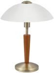 EGLO Tischleuchte Solo 1, 1 flammige Tischlampe, Material: Stahl, Holz, Farbe: