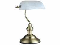Retro Tischlampe, Art Deco Schreibtischlampe Bibliotheksleuchte Banker Lampe in...