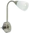 AGL-Leseleuchte, Steckerleuchte, 1 x E14, 40 Watt, inkl. Flexarm, Drehdimmer an