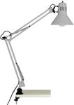Brilliant Lampe, Hobby Schreibtischklemmleuchte titan, Metall, 1x A60, E27,