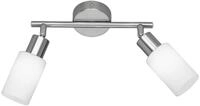Reality Leuchten R80012007 Deckenleuchte Mars, Nickel, 2 x E14, 1 St&uuml;ck (1er Pack)