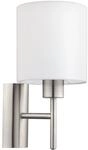 EGLO Wandlampe Pasteri, 1 flammige Textil Wandleuchte | Flurlampe aus Metall in