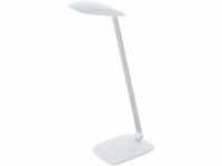 EGLO LED Tischlampe Cajero, 1 flammige Tischleuchte mit Touch, dimmbar, USB Lampe,