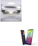 Paul Neuhaus, Q-Fisheye, LED Wandleuchte, 2-flammig, dimmbar mit Fernbedienung,