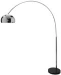 Ausziehbare Bogenlampe LOUNGE DEAL - 170-210cm - chrom - Marmorfu&szlig; - Stehlampe