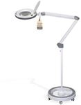 Lumeno dimmbare LED Lupenleuchte 8515GR mit gro&szlig;er 152 mm Echtglaslinse,
