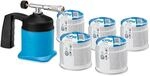 CFH L&ouml;tmeister LM 1000 - L&ouml;tbrenner mit 5 x Kartuschen - Gas L&ouml;tger&auml;t f&uuml;r