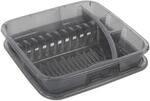 Rotho Geometric Geschirrabtropfer mit Abtropfschale, Kunststoff (PP) BPA-frei,