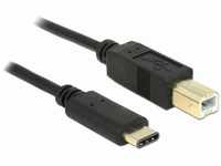 Delock Kabel USB Typ-C 2.0 Stecker > USB 2.0 Typ-B Stecker 2,0 m schwarz