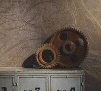 marburg Tapete Gold Braun Grafisch Ovale Vliestapete Linien Geschwungen Wohnzimmer