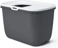 Katzentoilette Katzenklo HOP IN mit Einstieg von Oben grau-Weiss Katzentoilette Katzenklo HOP IN mit Einstieg von Oben grau-Weiss
