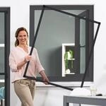 empasa Insektenschutz Fliegengitter Fenster Alurahmen BASIC, ohne Bohren und