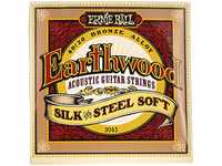 Ernie Ball Earthwood Silk & Steel Soft Akustik-Gitarrensaiten, 80/20-Bronze, Stärke