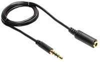 Klinkenverl&auml;ngerung 3,5mm, Stecker an Buchse (4polig), schwarz, 1,5m, Good