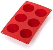 L&eacute;ku&eacute; Muffin-Backform, Silikon, rot, 6 Mulden