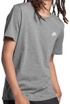 Nike Herren Club Embroidered Futura T-Shirt, Grau (Carbon Heather/ White), S