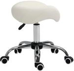 HOMCOM Sattelhocker Arbeitshocker Drehstuhl Drehhocker Rollhocker Kosmetikhocker