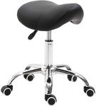 HOMCOM Sattelhocker Arbeitshocker Drehstuhl Drehhocker Rollhocker Kosmetikhocker