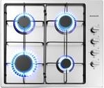 Arebos Gaskochfeld 4 Flammig | 58 cm Edelstahl Gasherd mit automatischem