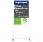 magnetoplan Design-Universalboard, 3-in-1, Filz grau, mobil | BxH 750x1200 mm 