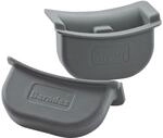 Berndes Thermogriffe aus Silikon, 2 St&uuml;ck, Hitzeschutz, grau, 002009, 20 x 10,5 x 5