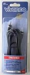 Vivanco RCA/RCA, 5 m Cinch-Stecker, 5 m, Schwarz