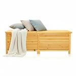 Melko Auflagenbox Kissenbox Gartenbox mit klappbarem Deckel, regenfest, aus Holz, 46