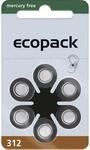 Ecopack ECO312 Knopfzelle ZA 312 Zink-Luft 161 mAh 1.4V 6St.