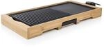 Tristar BP-2641 Bambus XL-Kombinierter Grill mit Teppanyaki-51 x 25,4 cm