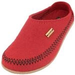 HAFLINGER Blizzard Credo Filzpantoffel mit Gummisohle Hausschuh Rubin, Gr. 36