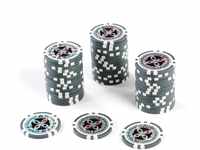 50 Poker-Chips Laser-Chips Metallkern 12g Poker Texas Hold`em Black Jack...