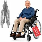 Bischoff & Bischoff S-Eco 2 Rollstuhl faltbar leicht [43cm Sitzbreite] | fixe