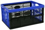 AXENTIA Klappbox, Stapelkiste, Faltbox, 32 Liter, Grau, Kunststoff, 1 St&uuml;ck