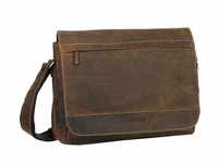 Green Burry A4 Tasche, Überschlagtasche, Schultertasche Vintage braun 1766 25,