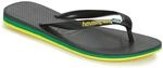 Havaianas Brasil Logo (Mini Me) Unisex Kinder Flipflop Black/Black 27 EU