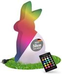 8 seasons design LED Hase 50cm Shining Rabbit (Wei&szlig;) RGB Farbwechsel, dimmbar,...