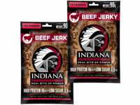 Indiana Beef Jerky Hot&Sweet, Trockenfleisch 2er Pack Geschenkbox (2 x 90 g)