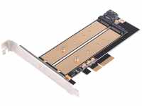 SilverStone SST-ECM22 - PCI-E Erweiterungskarte 1x PCI-E x4 zu M.2 (NGFF) und 1x SATA