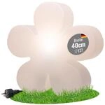 8 seasons design LED Blume 40 cm Shining Flower (Wei&szlig;), E27, Leuchtmittel warmwei&szlig;