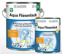 Jaeger Aqua Fliesenlack f&uuml;r Wandfliesen, seidenmatt (750 ml, terra