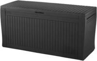 Keter Comfy Aufbewahrungsbox aus Kunstharz, 270 l, Graphit, 116,7 x 44,7 x 57 cm