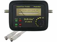 DUR-line® SF 2450 B - Satfinder - Messgerät mit Gummi-Schutzhülle zur exakten