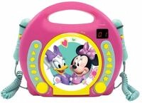 Lexibook, Disney Minnie, Tragbarer CD-Spieler mit Mikrofonen, Musikwiedergabe,