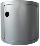 Kartell 4955SI Baukastenelement Componibili rund undurchsichtig Durchmesser 42 x 38,5
