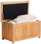 CLP Auflagenbox ODESSA aus Teakholz I Gartentruhe f&uuml;r Kissen und Auflagen I In