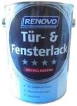 Renovo 2,5Ltr, T&uuml;r- und Fensterlack, wei&szlig;, hochgl&auml;nzend, f&uuml;r Aussen und Innen